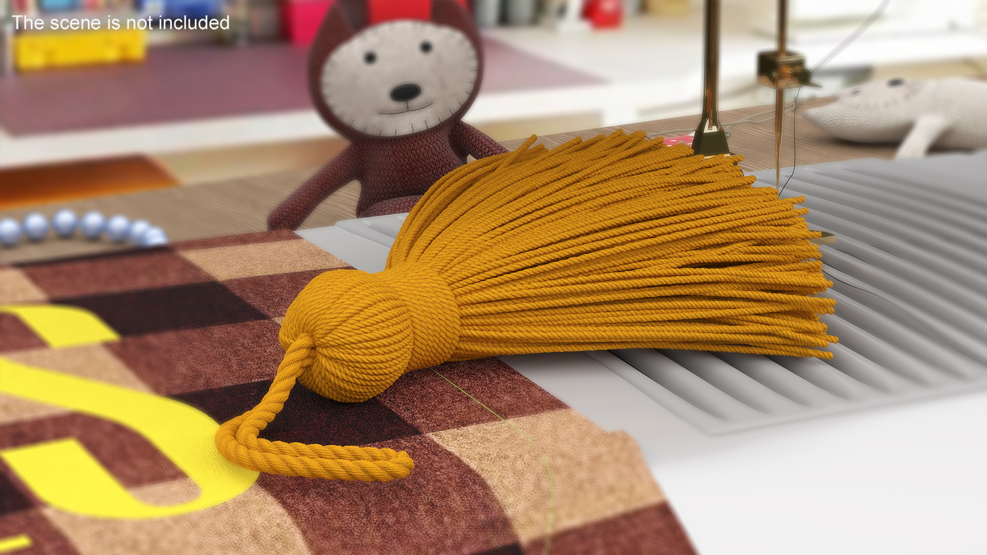 3D model Cotton Tassel Yellow