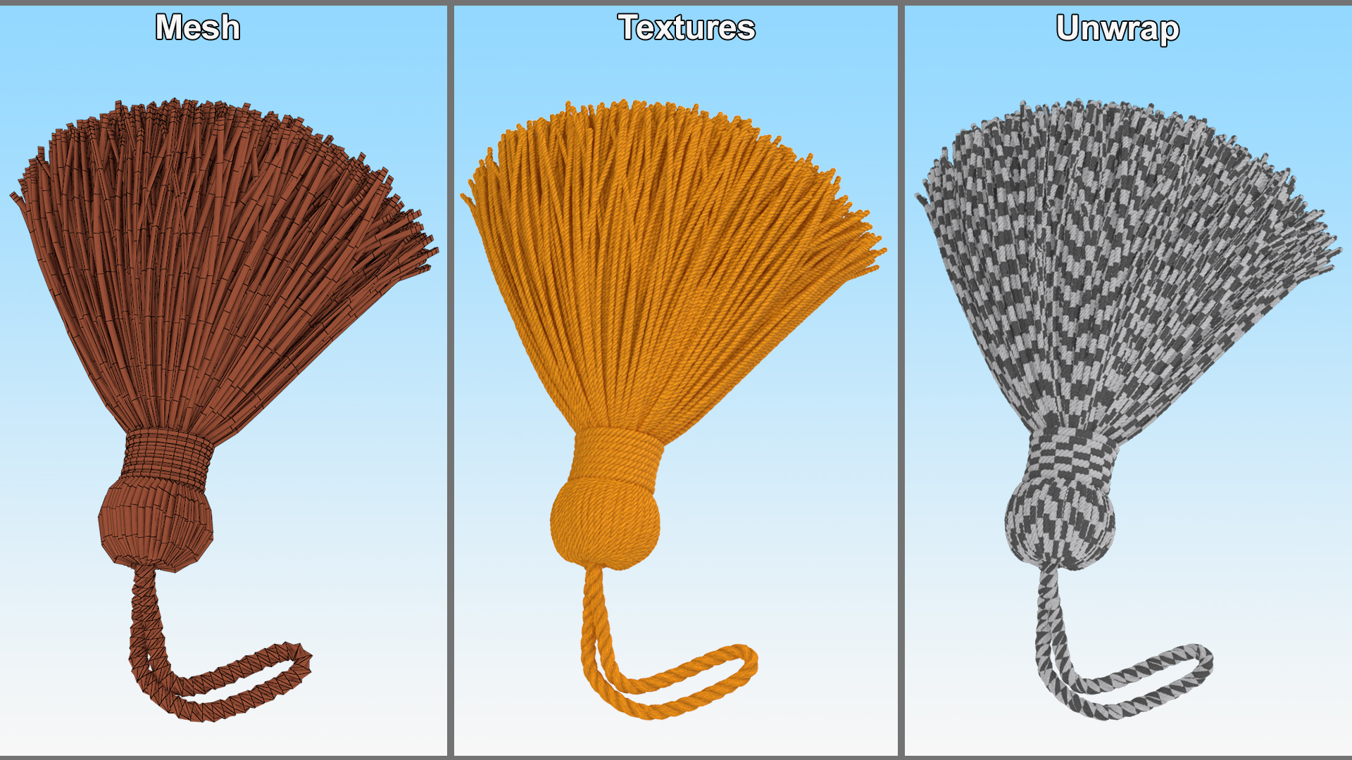 3D model Cotton Tassel Yellow