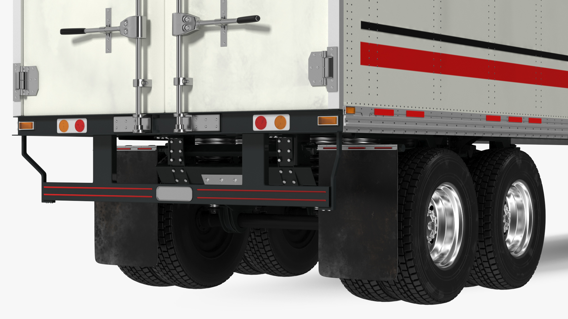 3D model Cabover 4x2 Lorry with Trailer