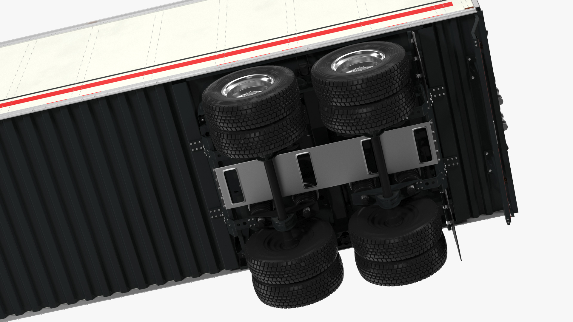 3D model Cabover 4x2 Lorry with Trailer