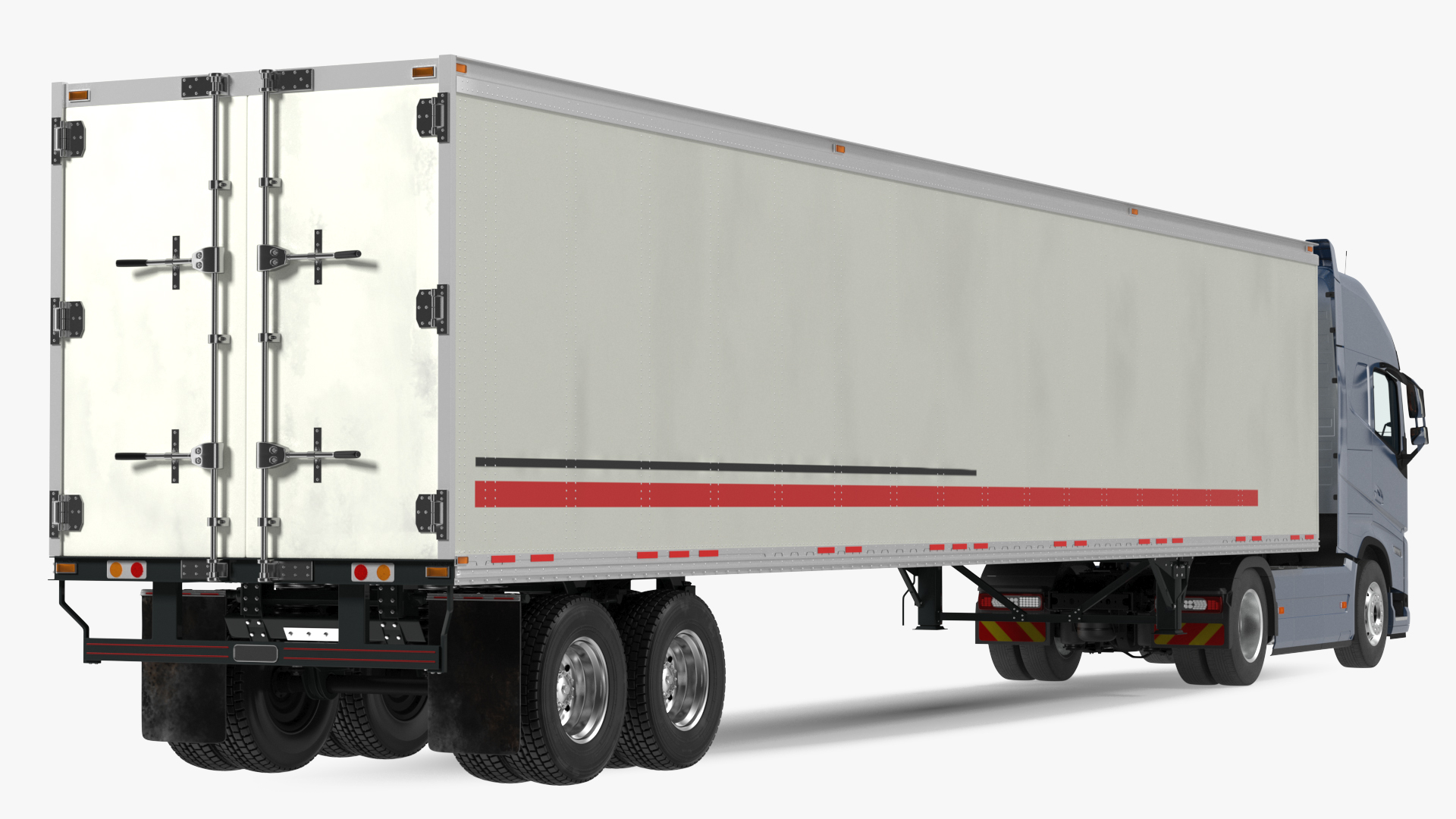 3D model Cabover 4x2 Lorry with Trailer