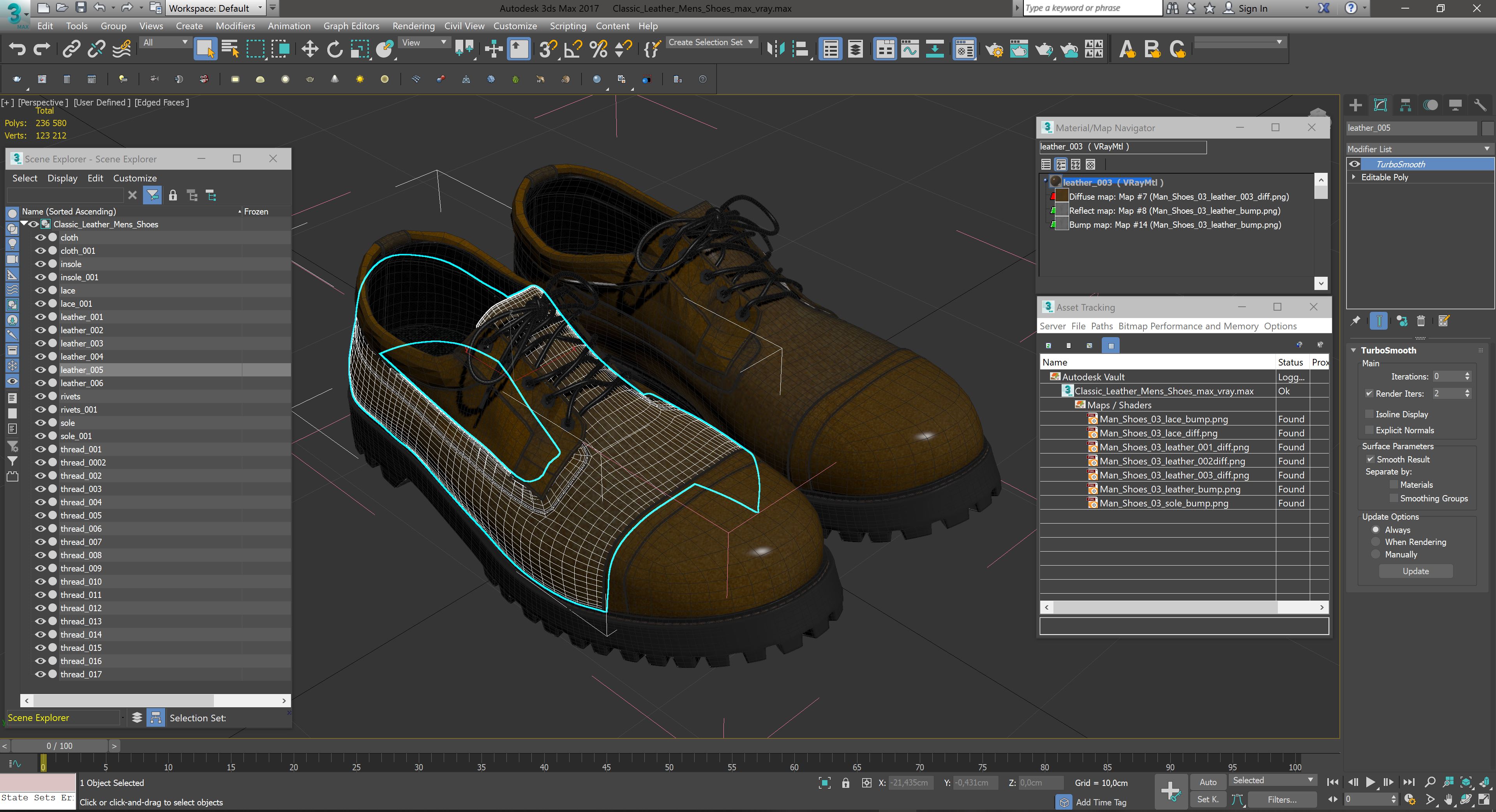 3D Classic Leather Mens Shoes