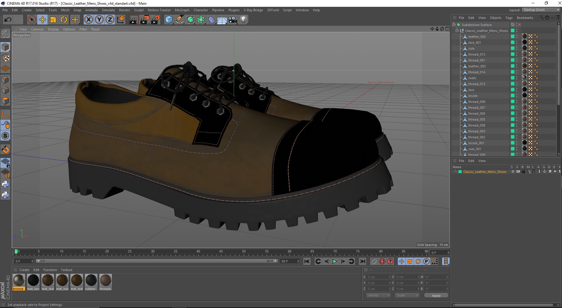 3D Classic Leather Mens Shoes