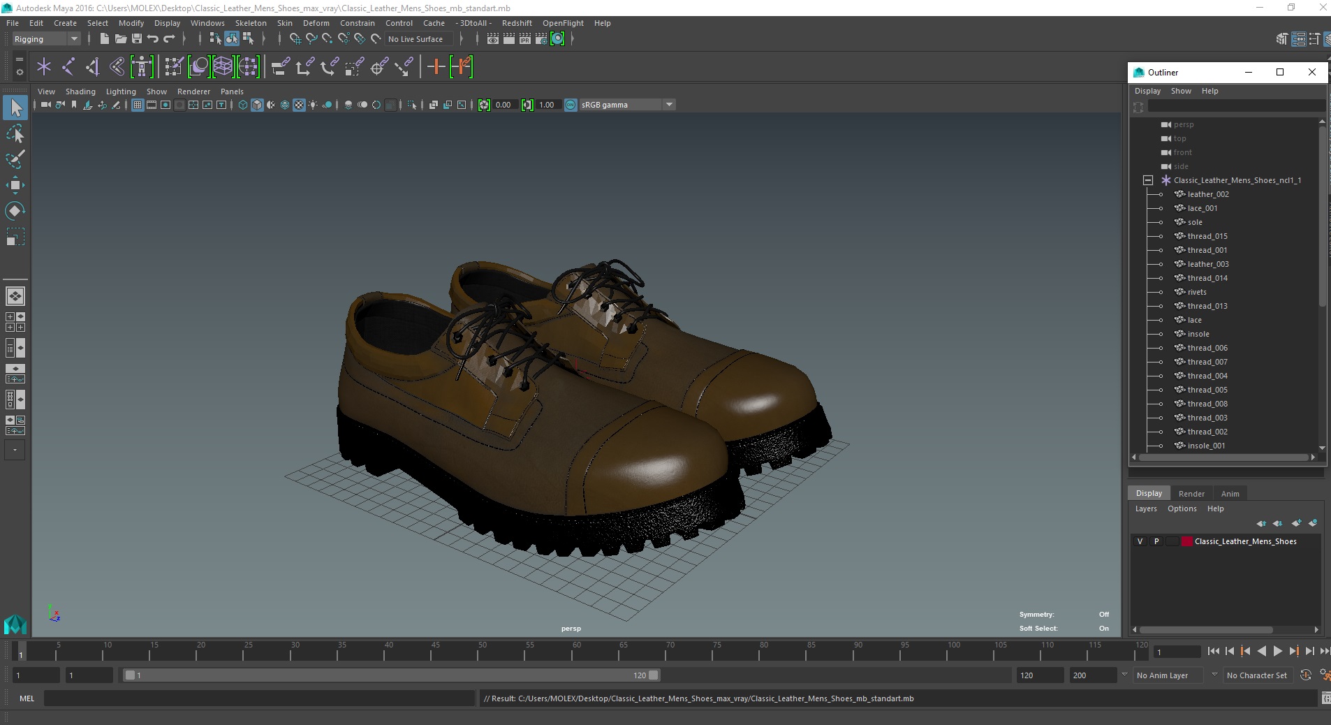 3D Classic Leather Mens Shoes