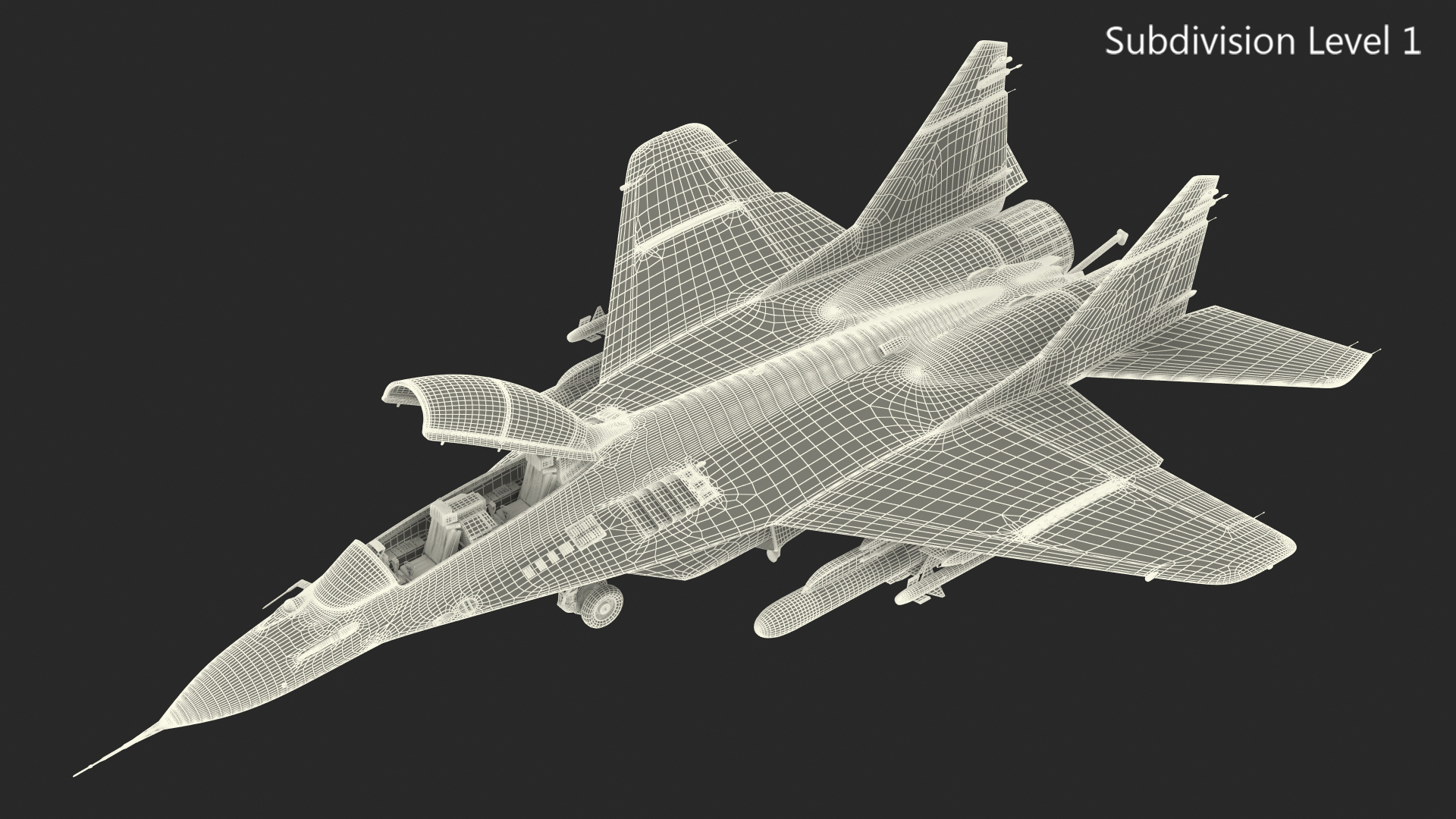MiG 29 KUB Tandem Aircraft Indian with Armament 3D