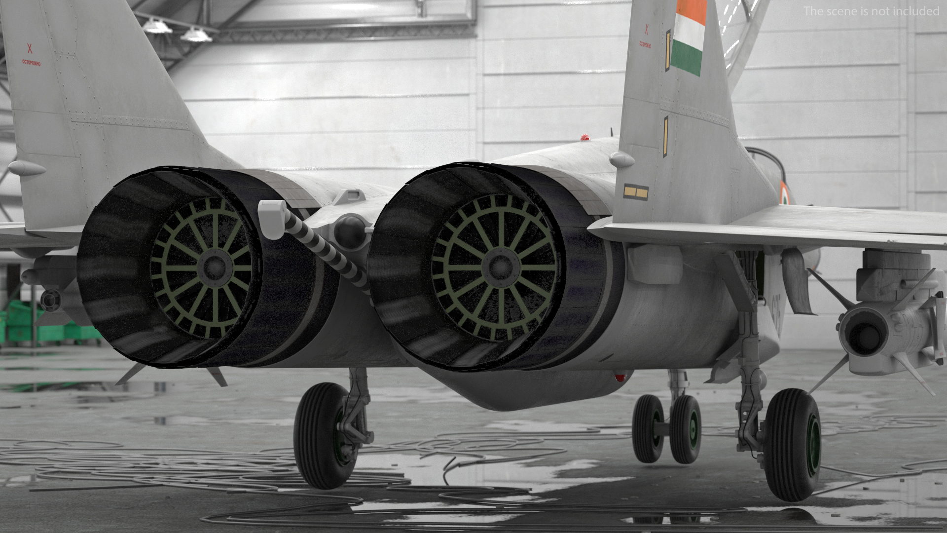 MiG 29 KUB Tandem Aircraft Indian with Armament 3D