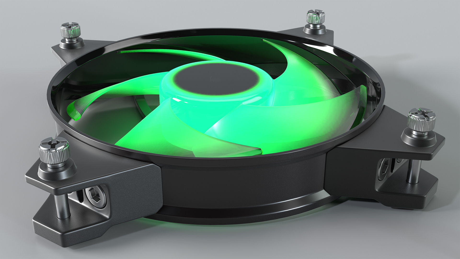 3D model Dual Fan CPU RGB Liquid Cooler