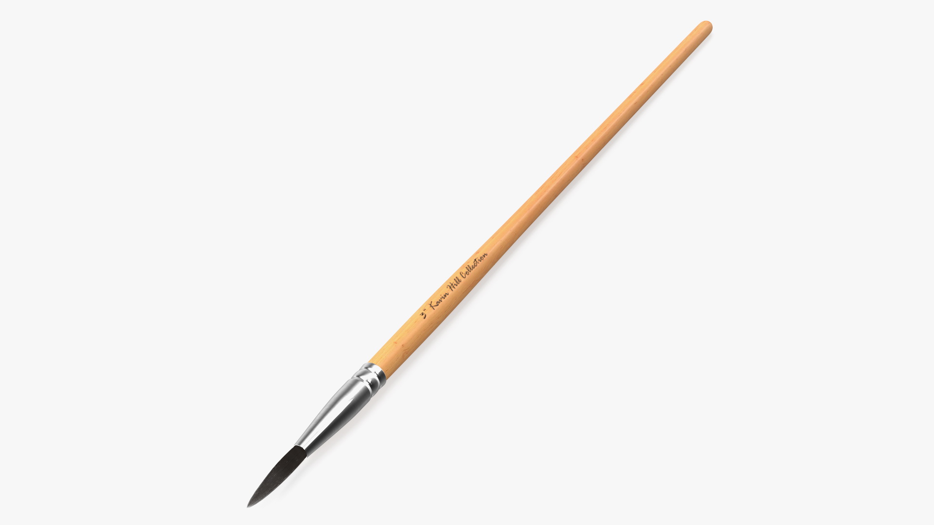 3D model Classic Wooden Paint Brush with Fur