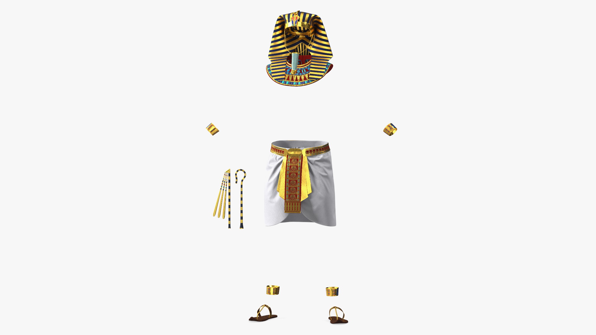 Egyptian Pharaoh Costume 3D model