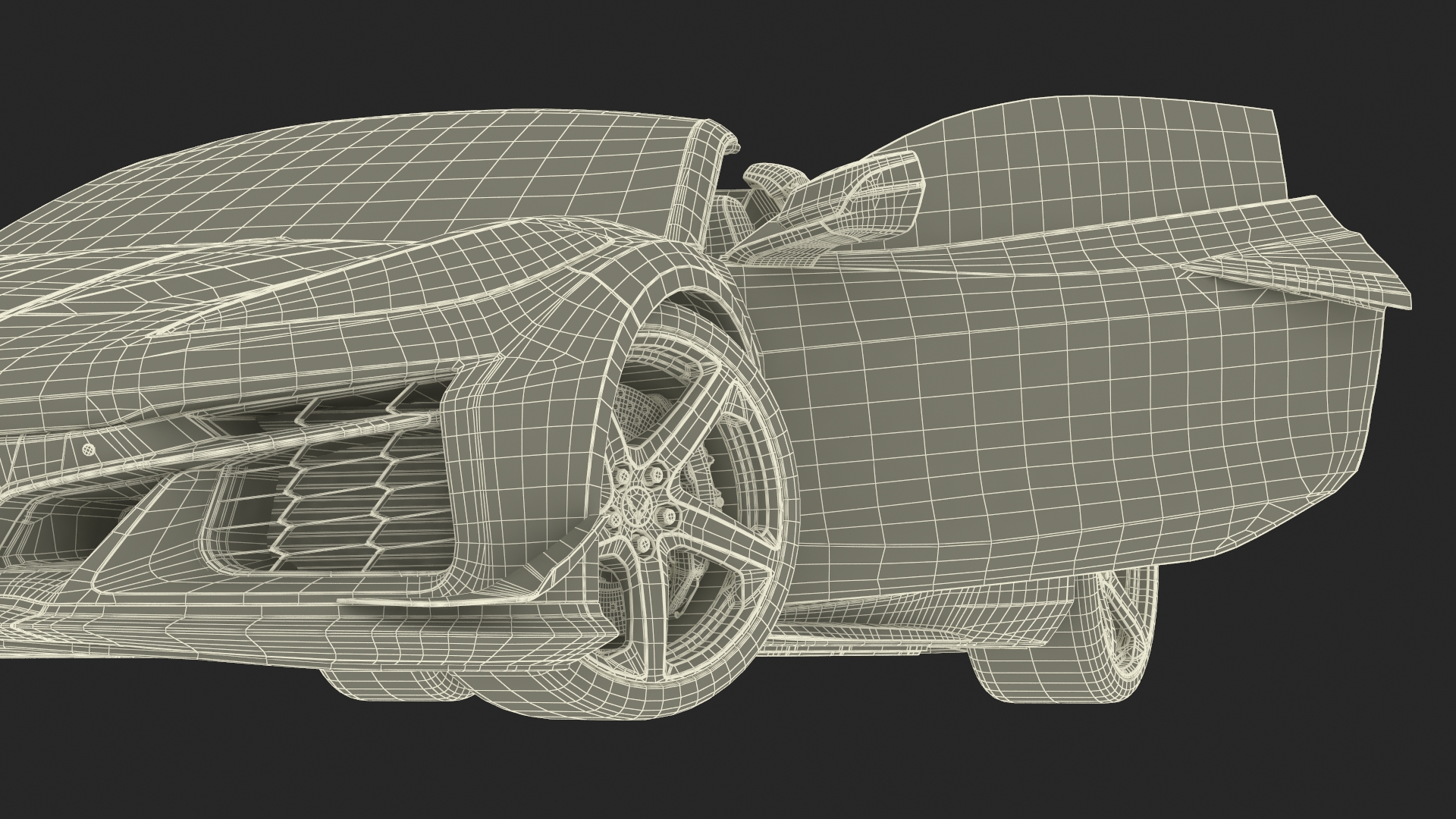 3D Orange Cabriolet 2023 Chevrolet Corvette Z06 Open Rigged