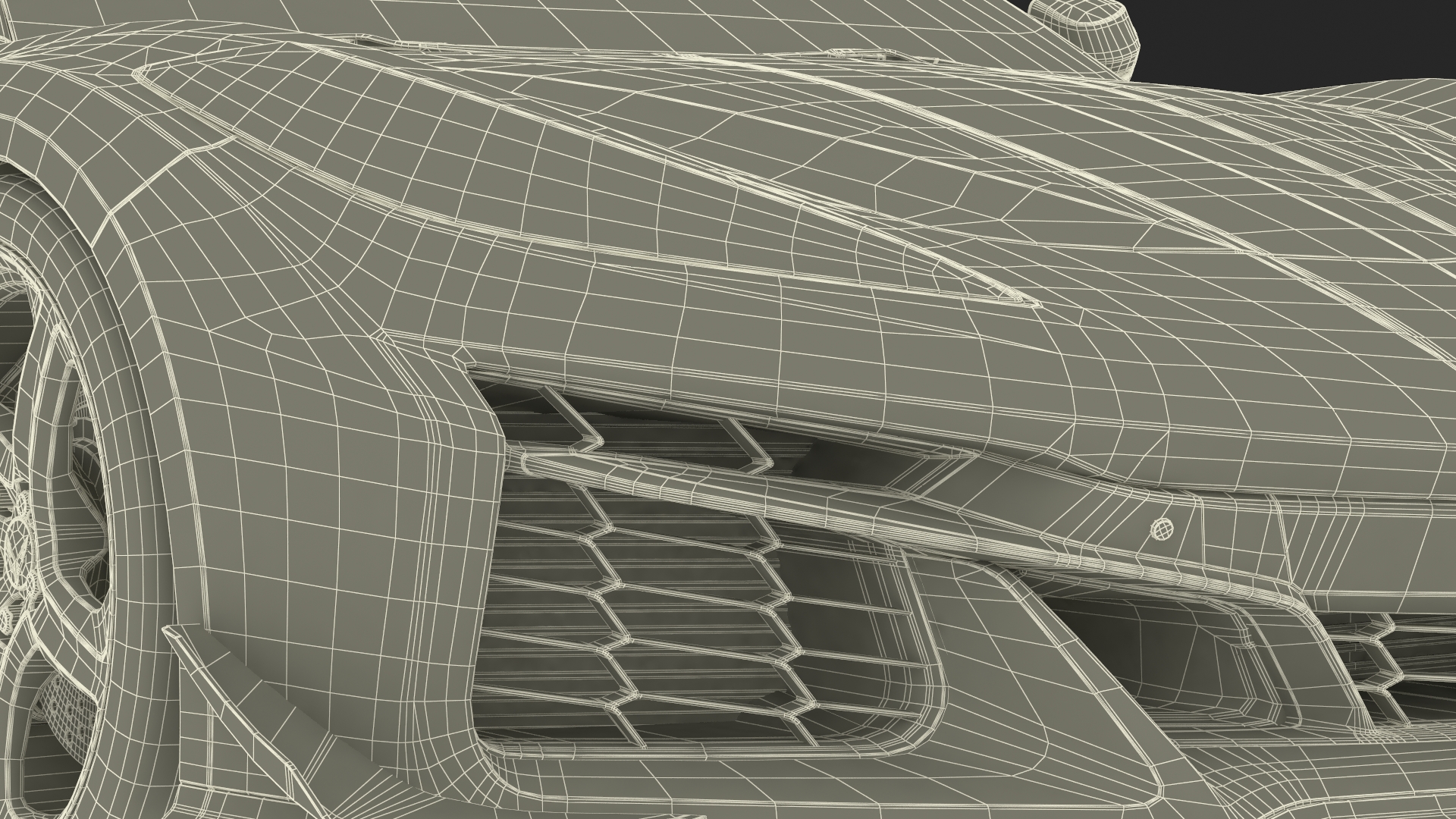 3D Orange Cabriolet 2023 Chevrolet Corvette Z06 Open Rigged