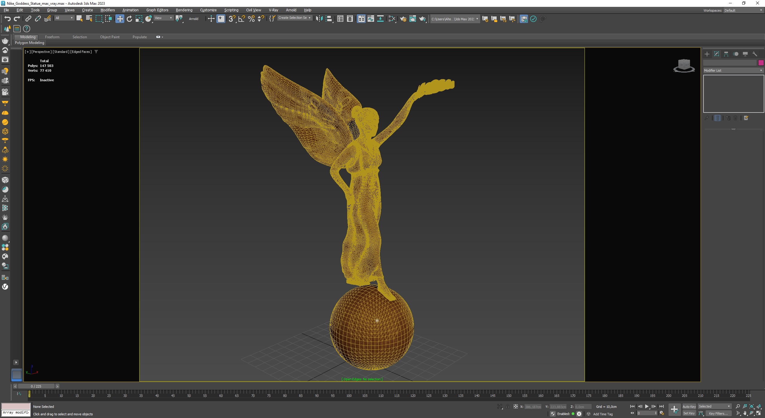 Nike Goddess Statue for 3D Print 3D