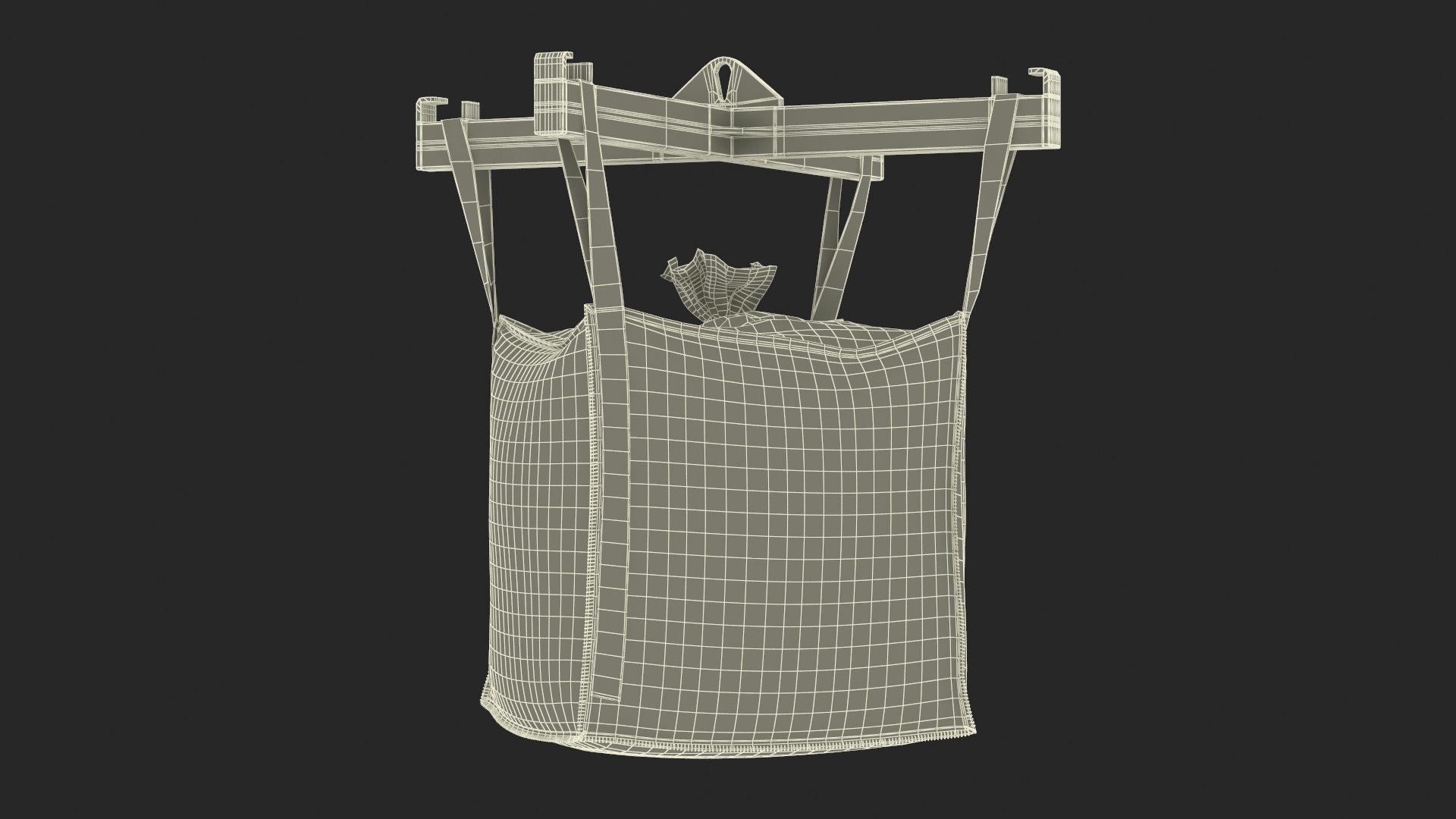 3D 1 Ton Bulk Bag with Lifting Frame model