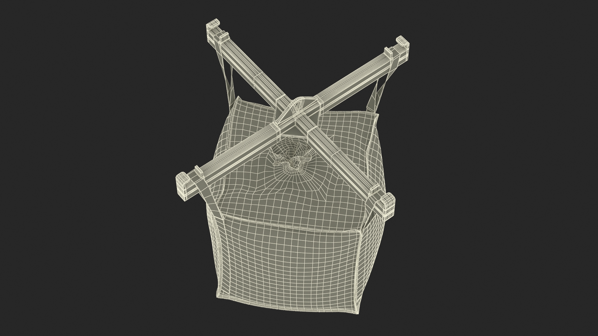 3D 1 Ton Bulk Bag with Lifting Frame model