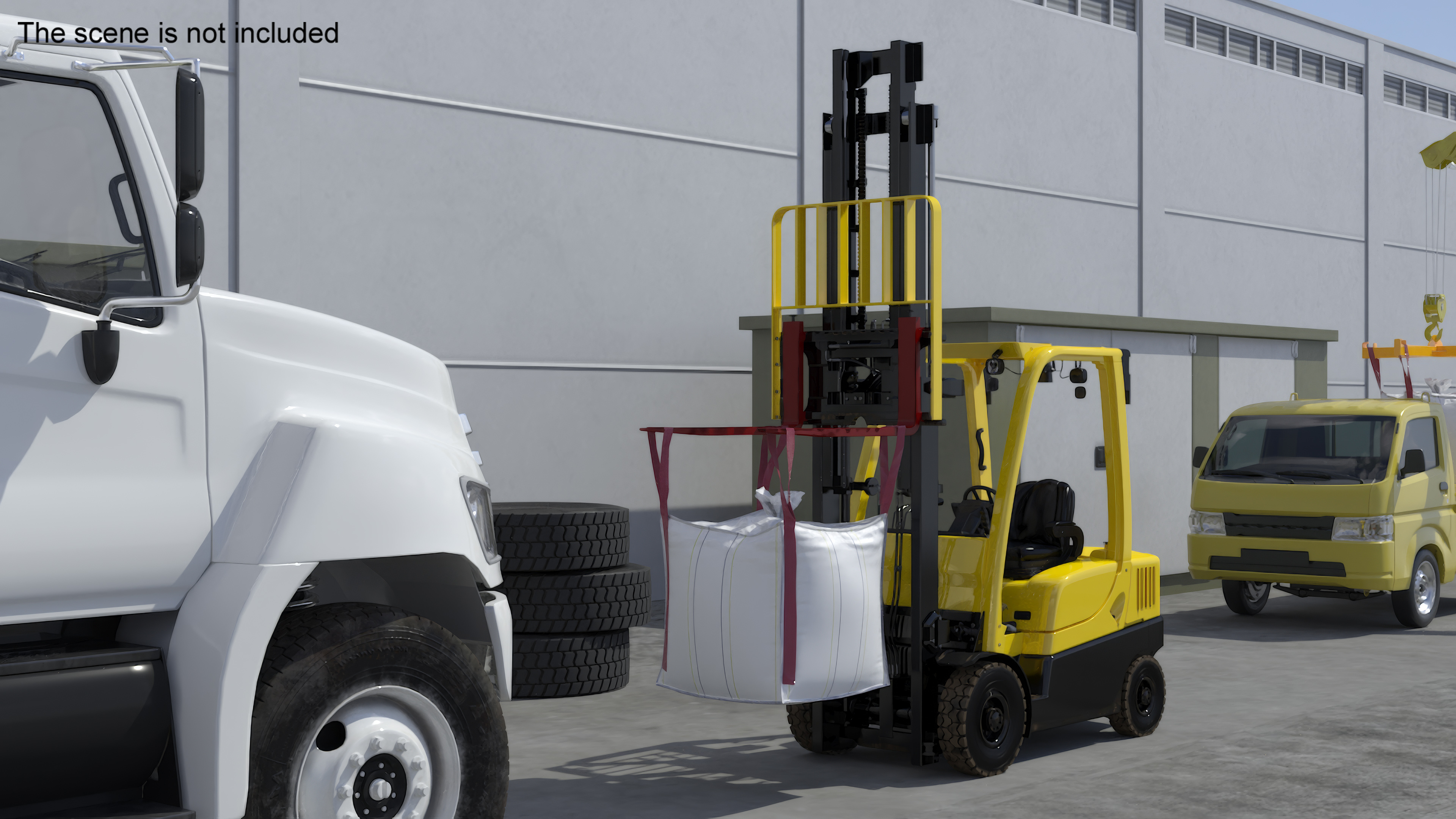 3D 1 Ton Bulk Bag with Lifting Frame model