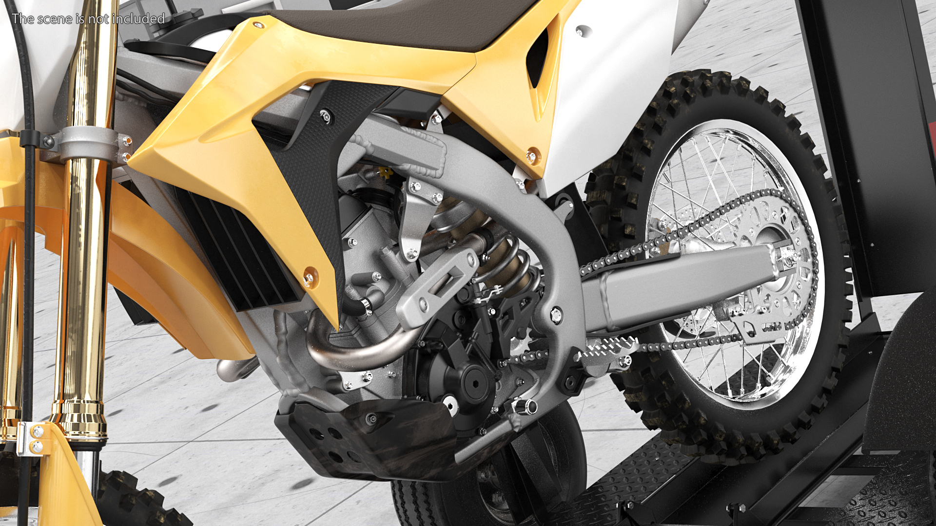 3D Motorcycle Trailer with Motorbike model