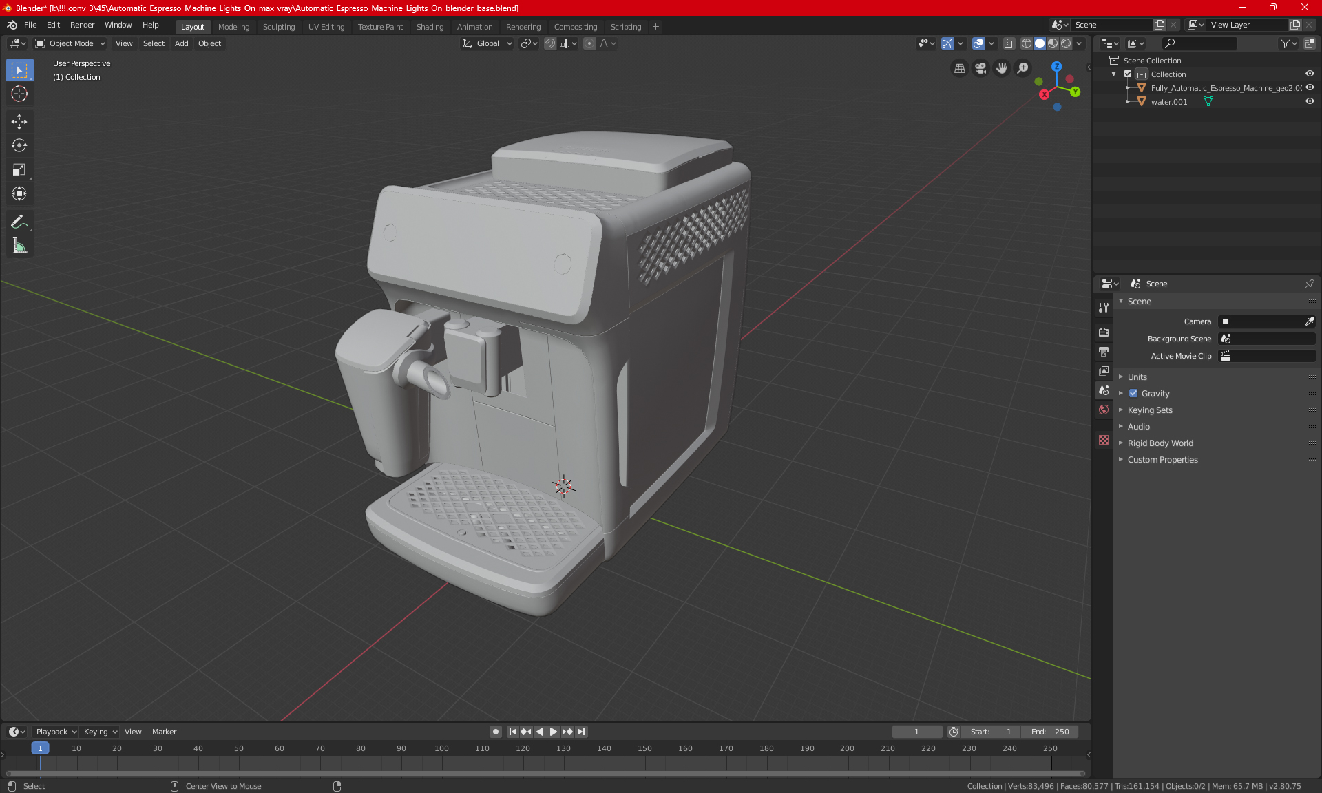 Coffee Machine Philips 5400 Lights On 3D