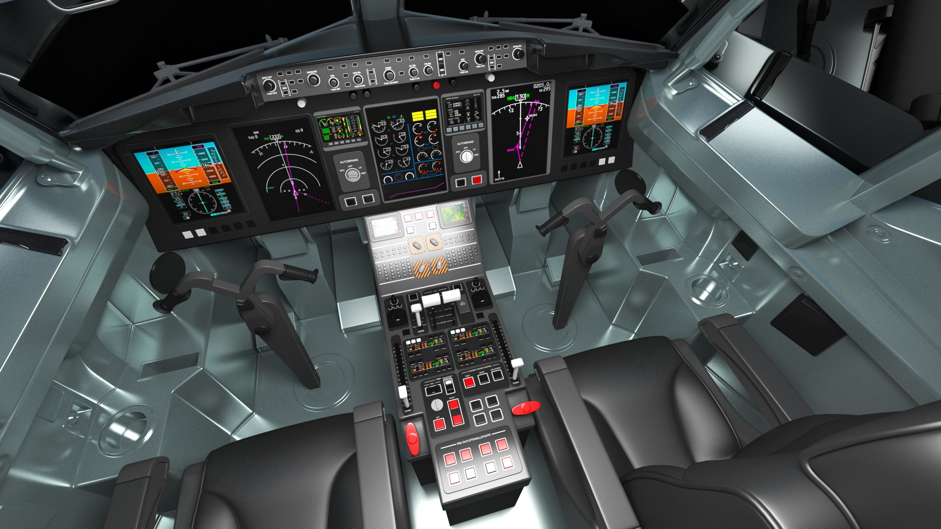 3D Boeing 737 900 ER Delta with Inflatable Evacuation Sliders model
