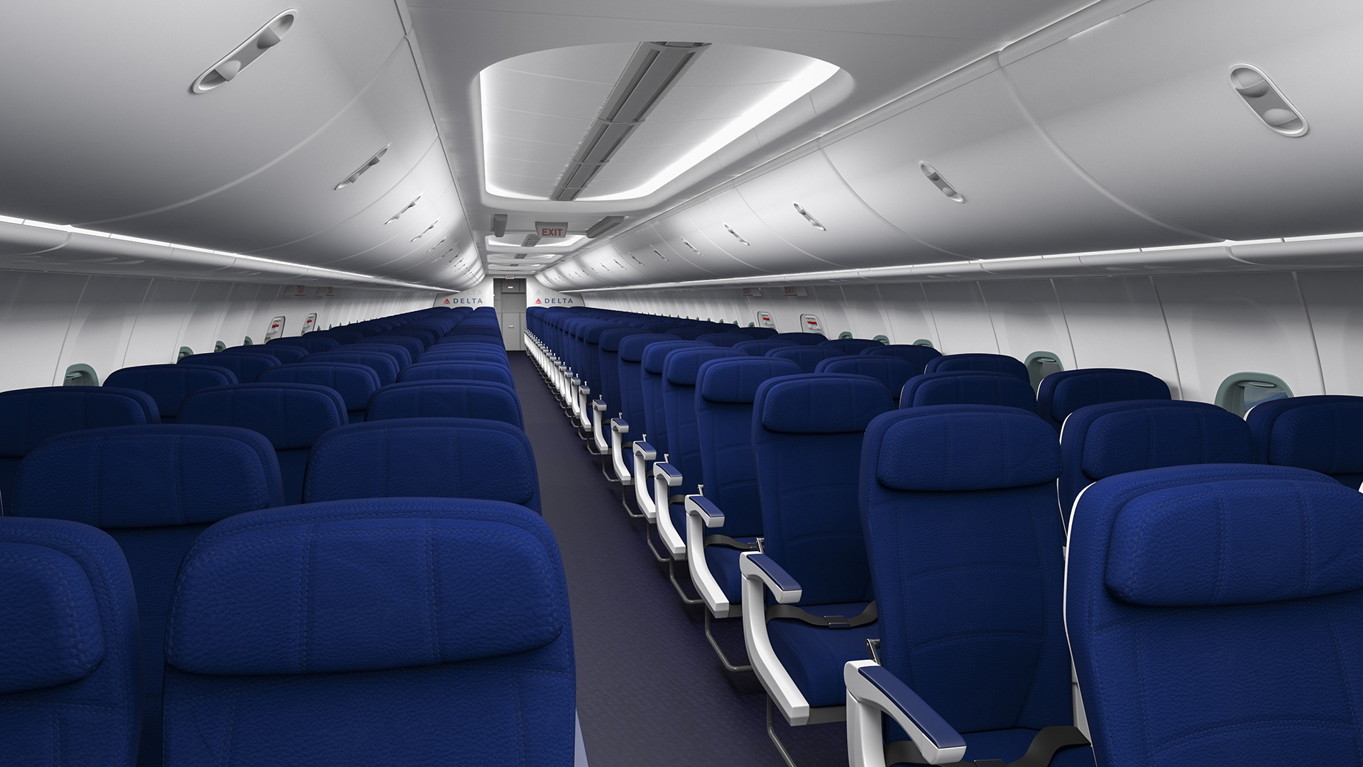 3D Boeing 737 900 ER Delta with Inflatable Evacuation Sliders model