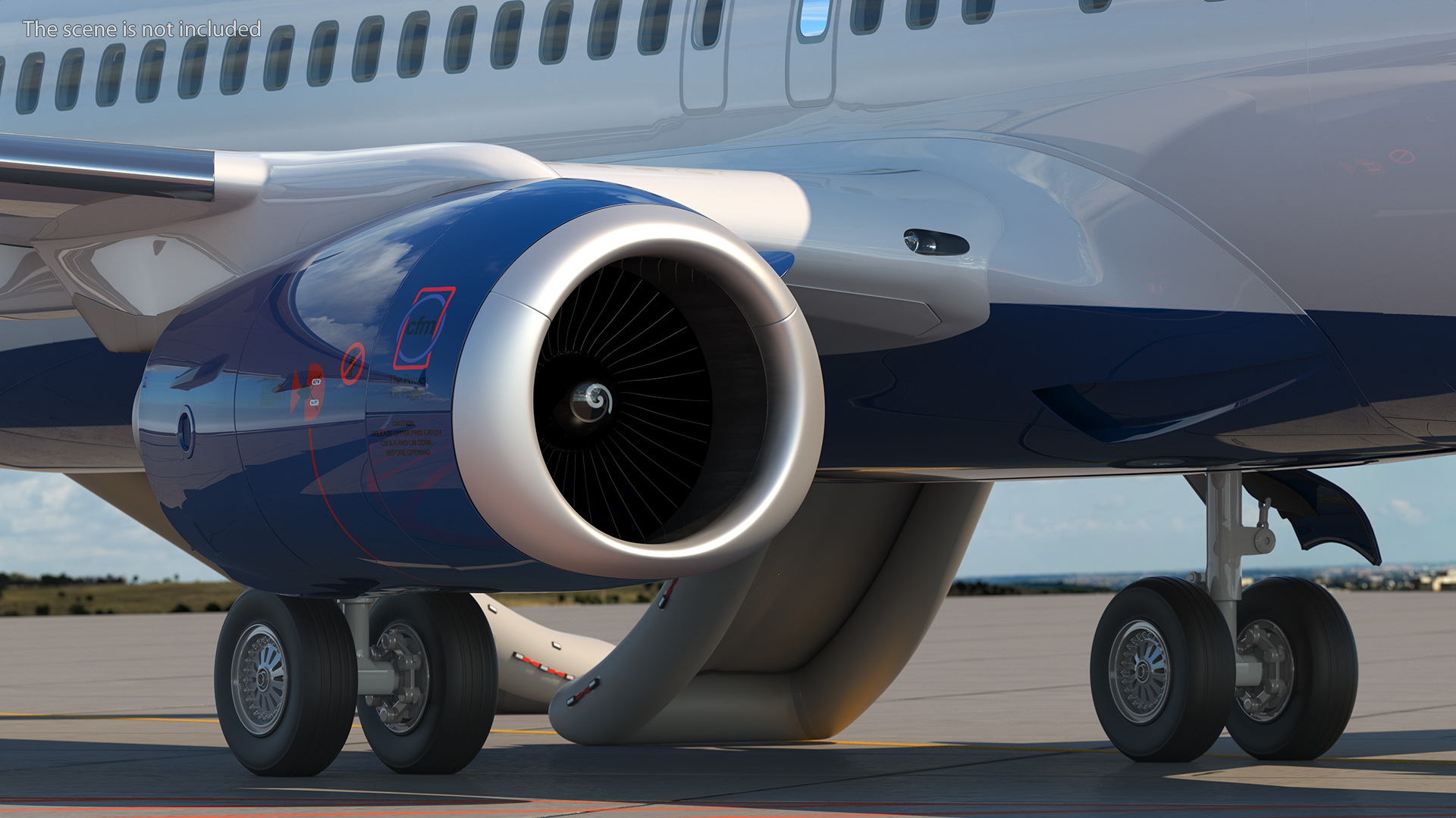 3D Boeing 737 900 ER Delta with Inflatable Evacuation Sliders model