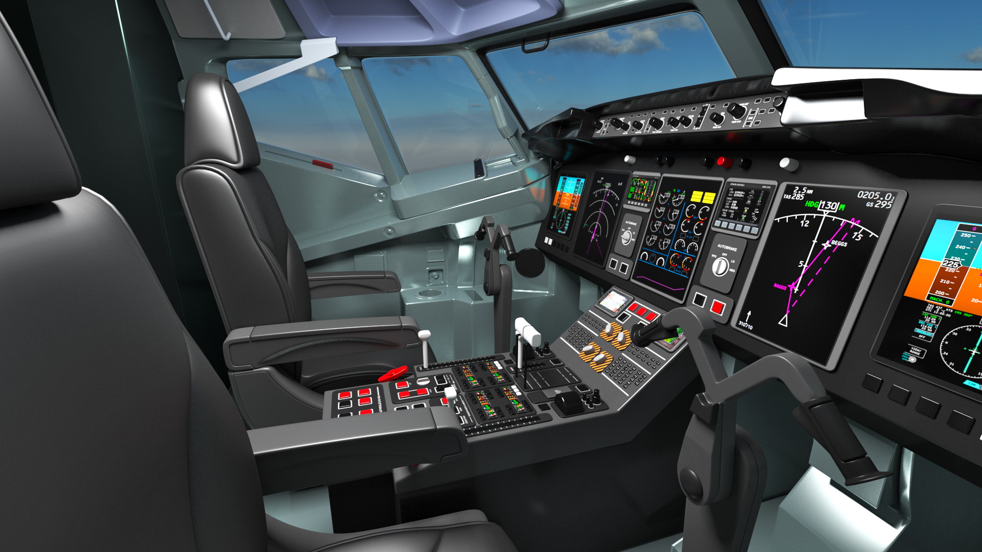 3D Boeing 737 900 ER Delta with Inflatable Evacuation Sliders model