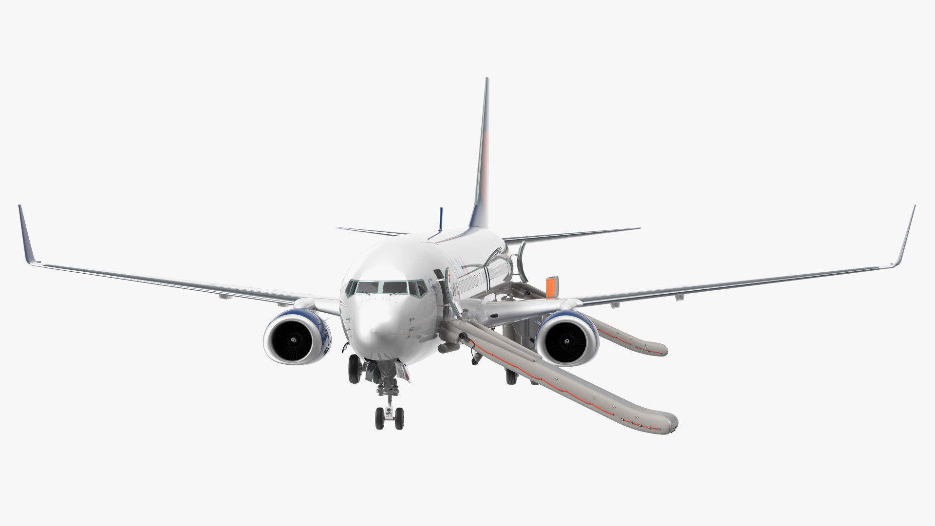 3D Boeing 737 900 ER Delta with Inflatable Evacuation Sliders model