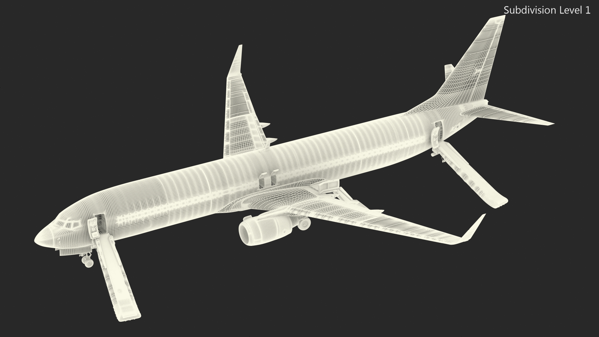 3D Boeing 737 900 ER Delta with Inflatable Evacuation Sliders model