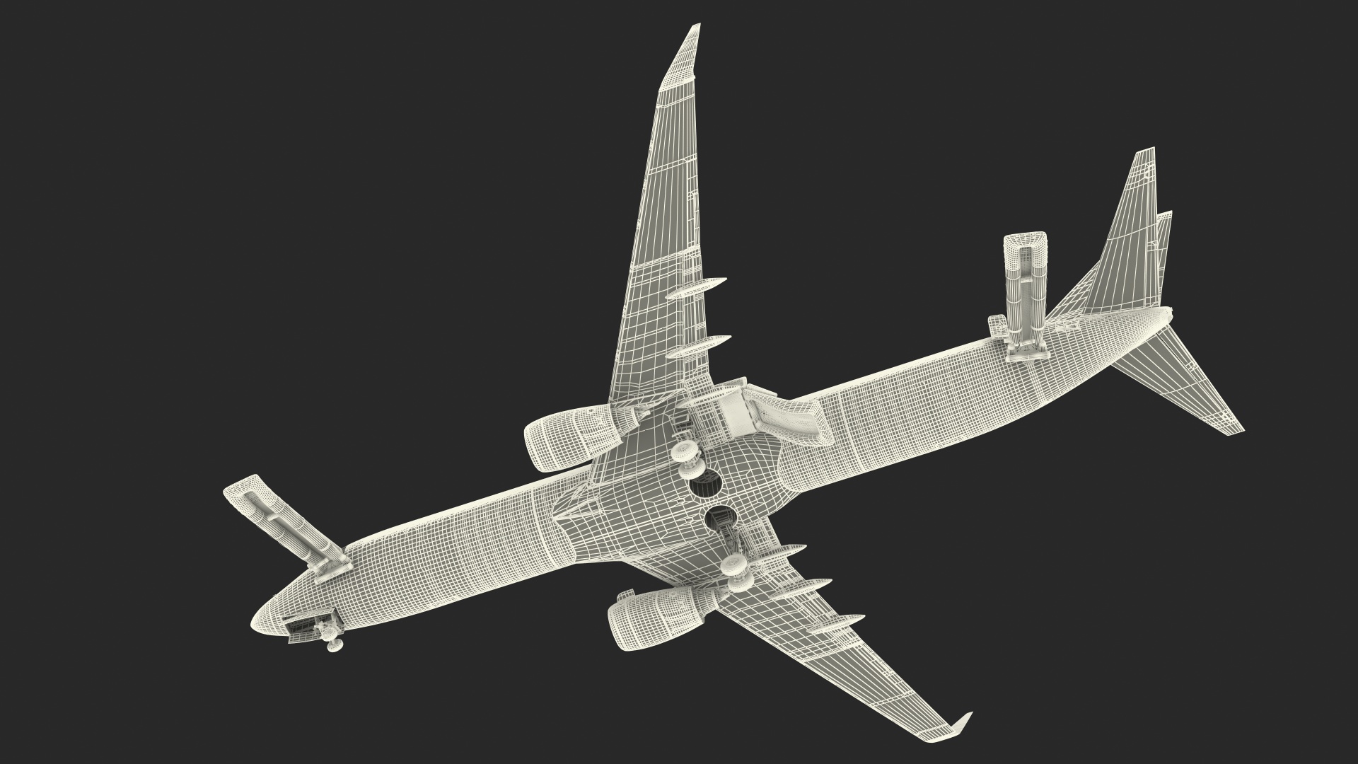 3D Boeing 737 900 ER Delta with Inflatable Evacuation Sliders model