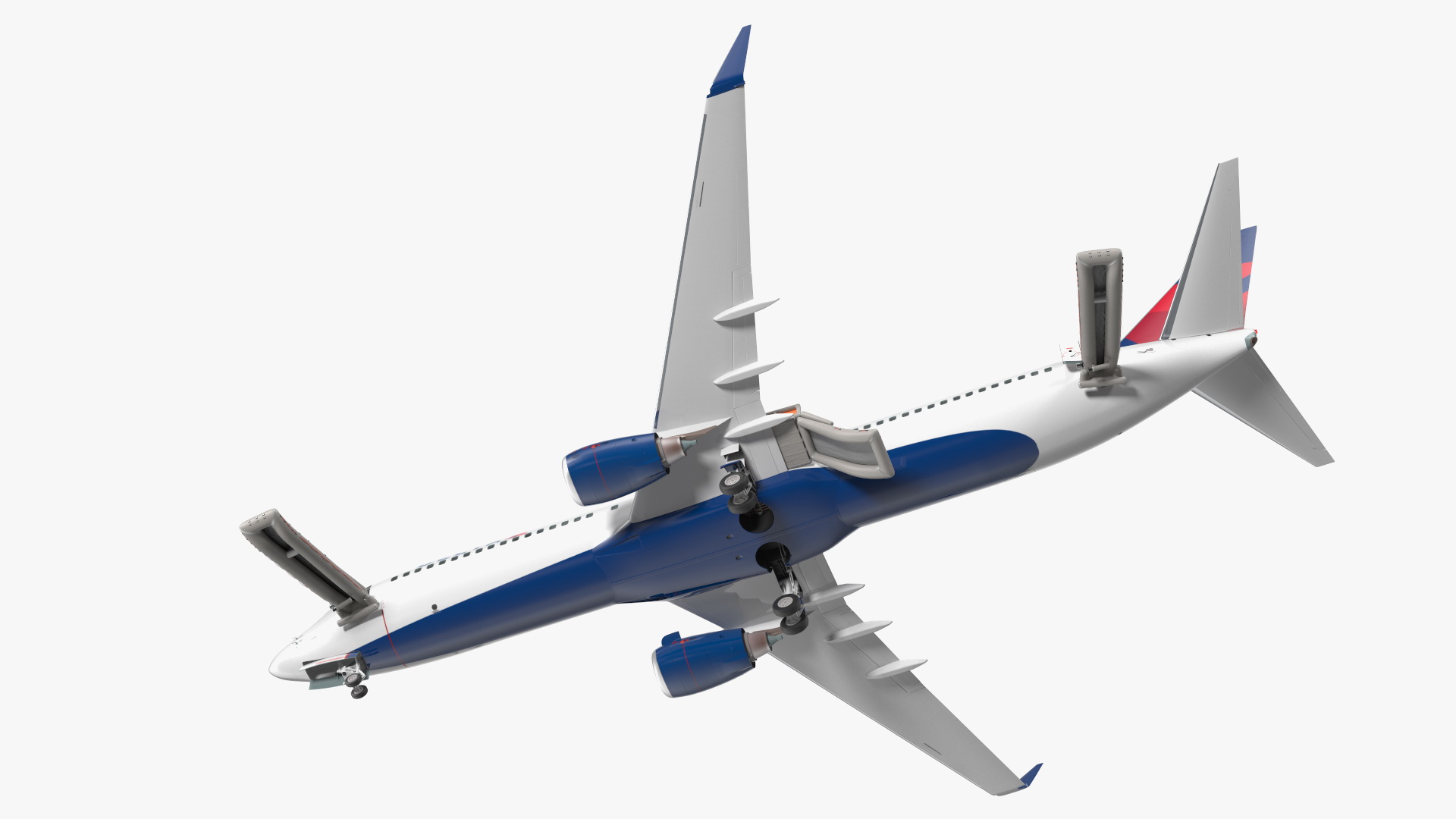 3D Boeing 737 900 ER Delta with Inflatable Evacuation Sliders model