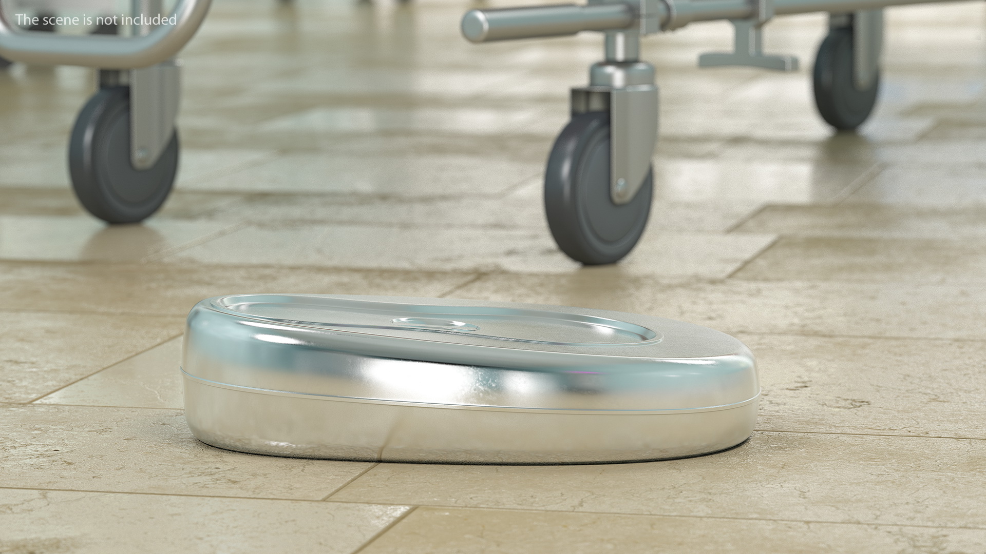Metal Bed Pan with Cover 3D model