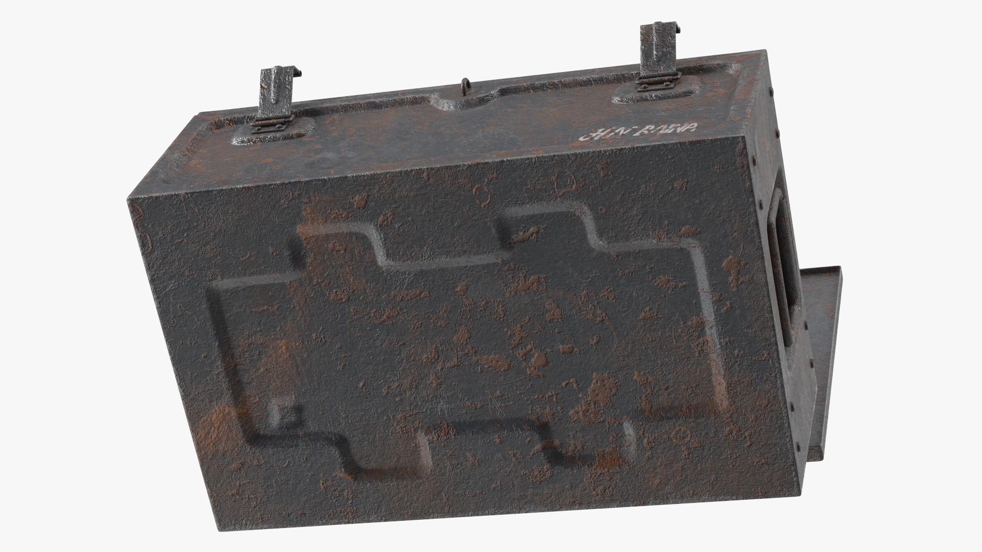 Ammunition Old Metal Box Open 3D model