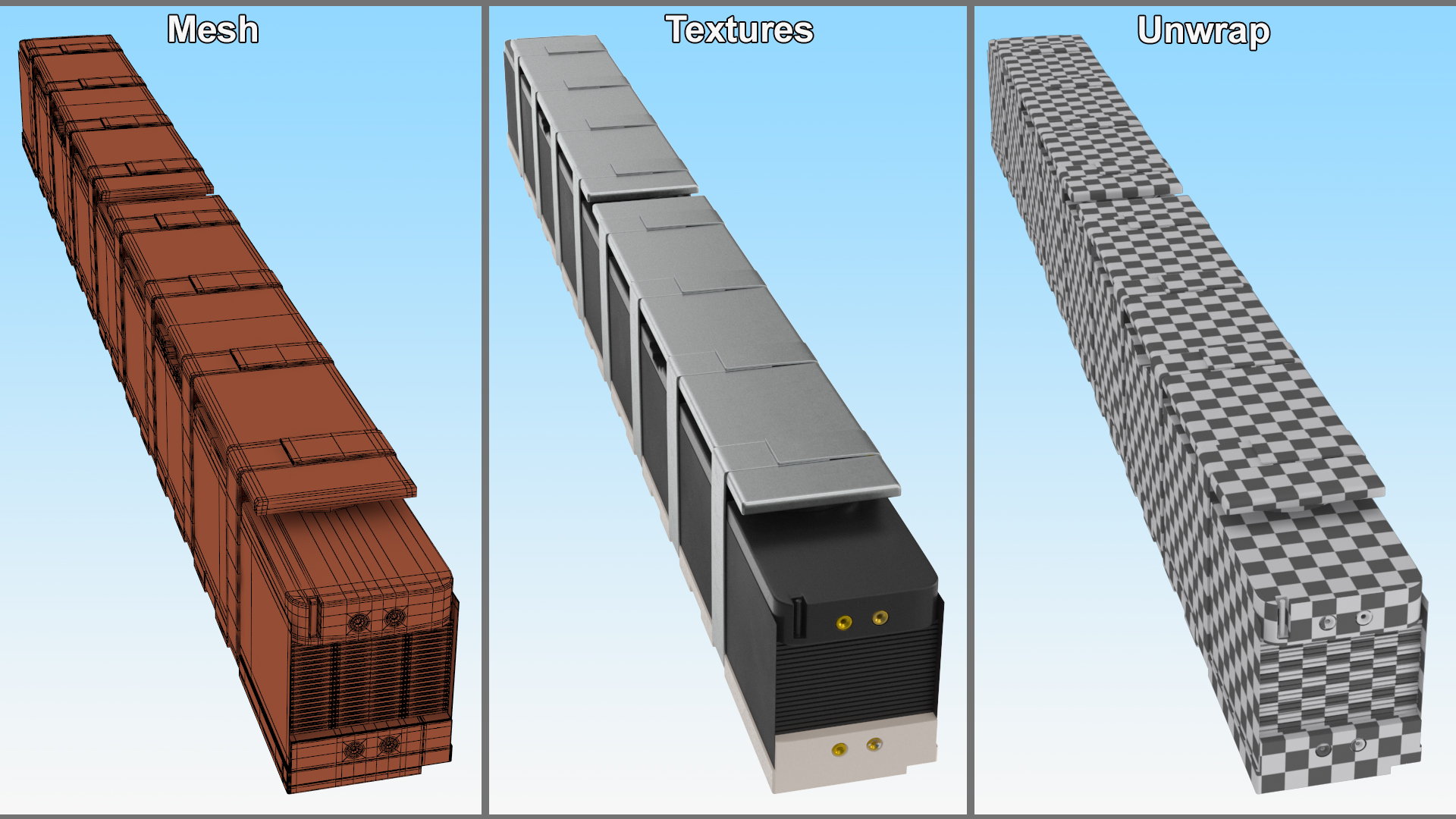 Hydrogen Fuel Cell Stack 4 kW 3D model