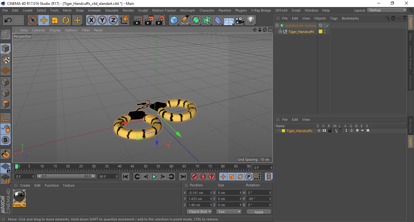 3D model Tiger Handcuffs