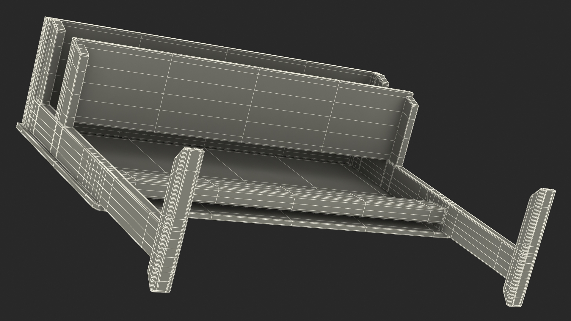 3D model University Seating System Table For Two Seats