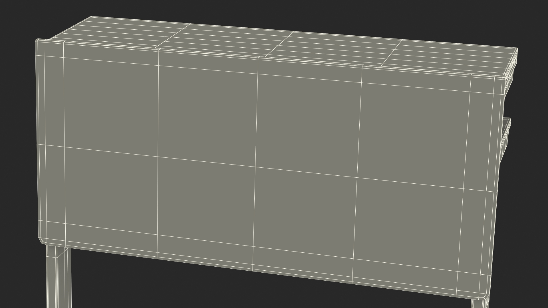 3D model University Seating System Table For Two Seats