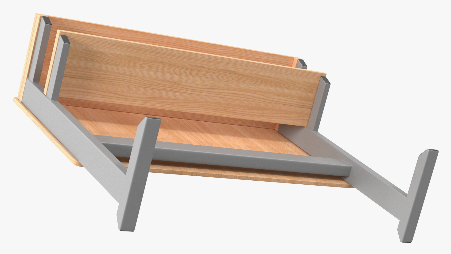 3D model University Seating System Table For Two Seats