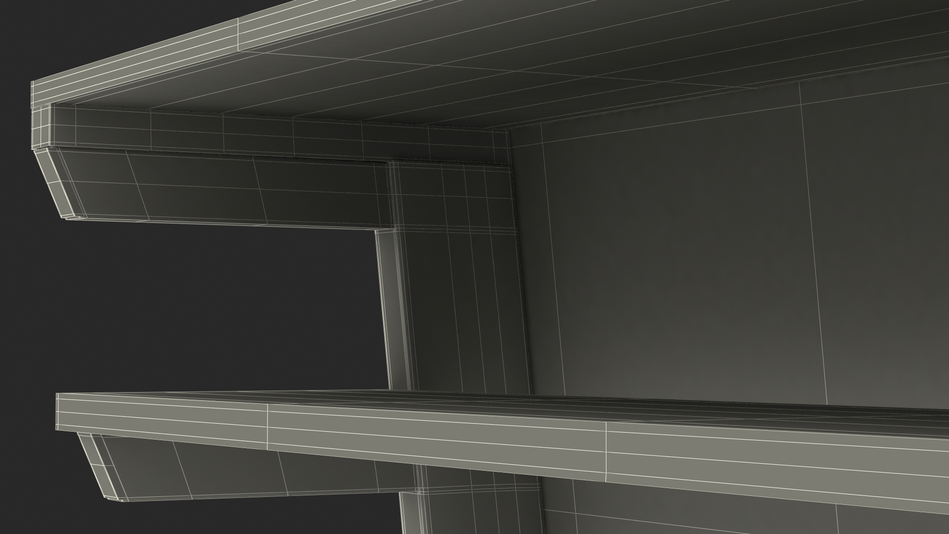 3D model University Seating System Table For Two Seats