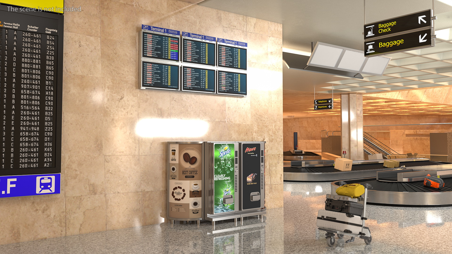 3D Flight Information Display System model