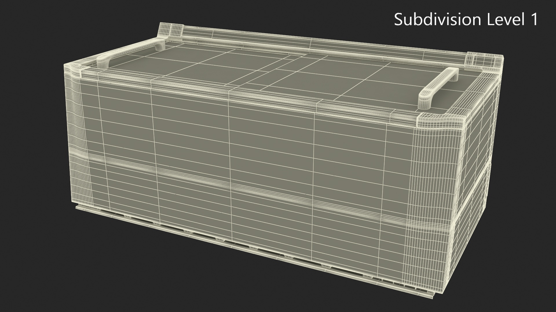 3D Ice Cream Chest Freezer model