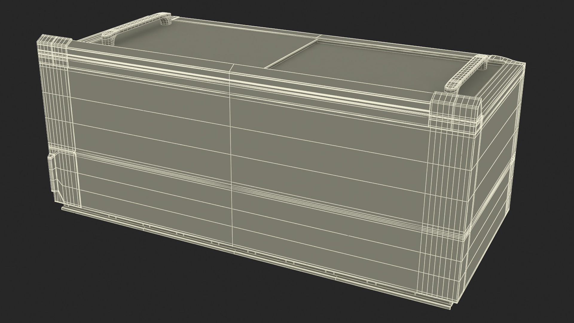 3D Ice Cream Chest Freezer model