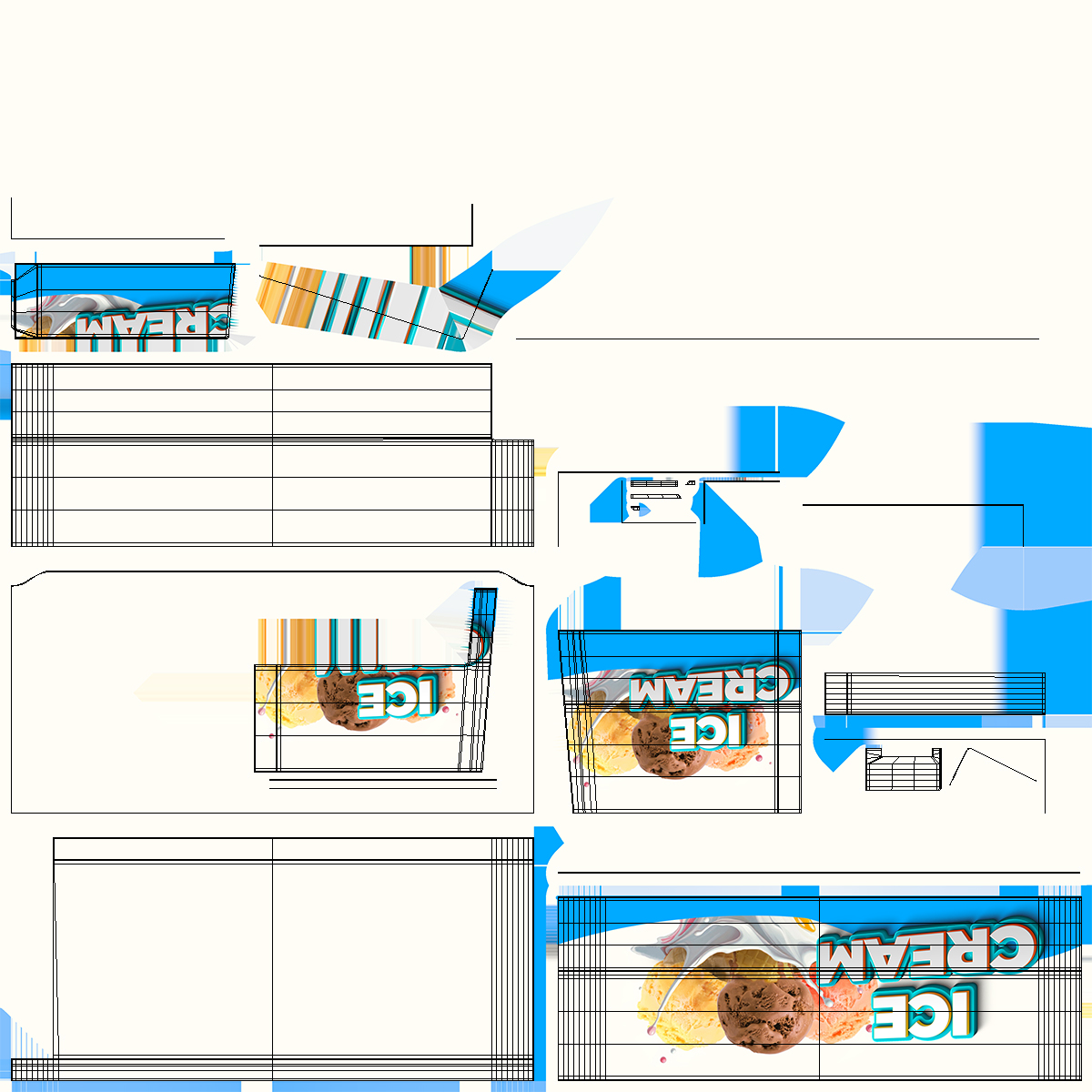 3D Ice Cream Chest Freezer model
