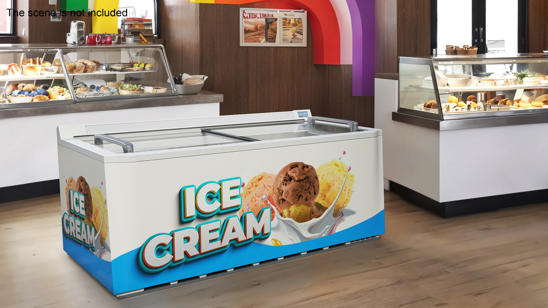 3D Ice Cream Chest Freezer model