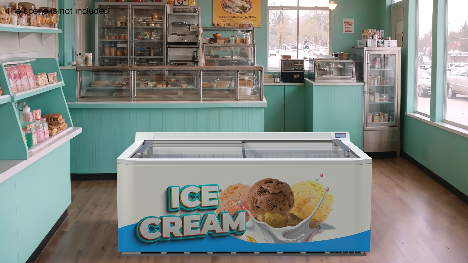 3D Ice Cream Chest Freezer model