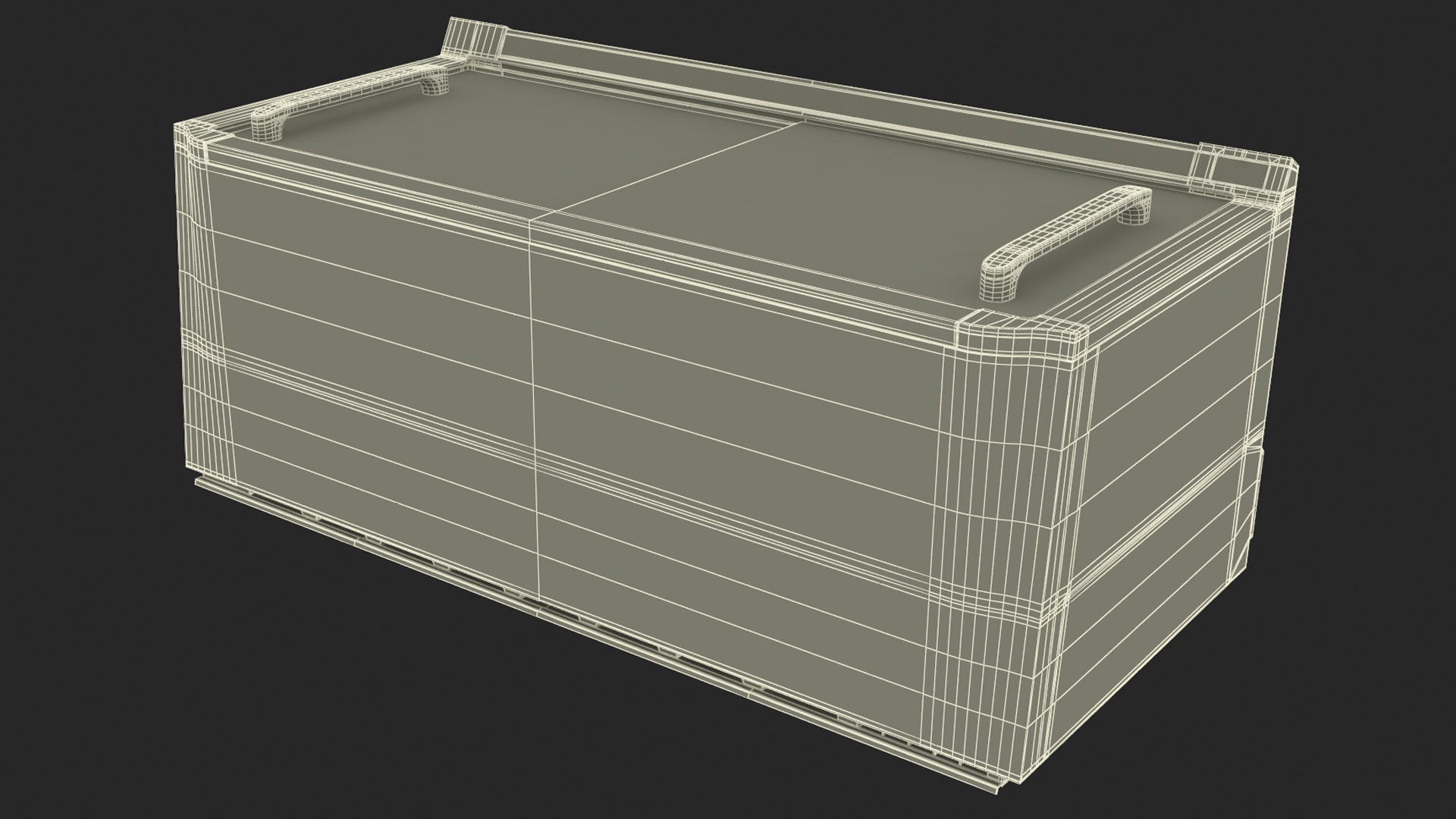 3D Ice Cream Chest Freezer model