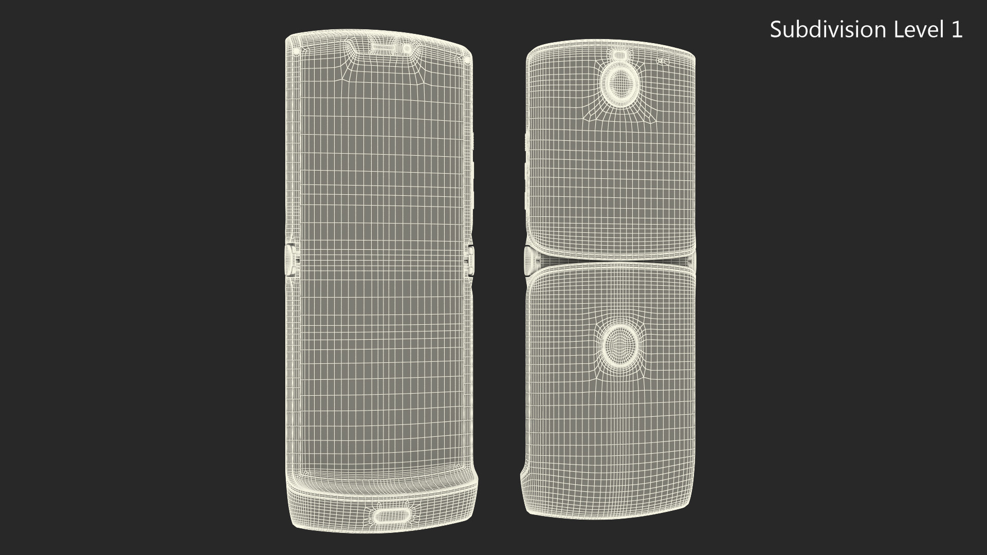 3D model Black Motorola Razr Flip Phone 2020