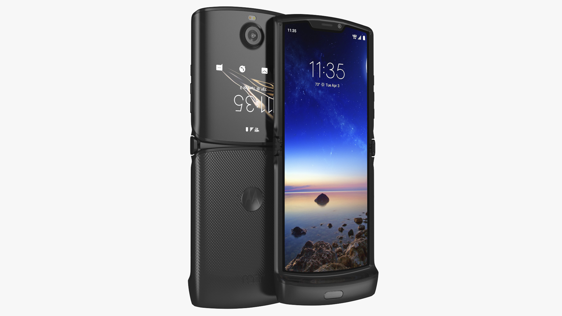 3D model Black Motorola Razr Flip Phone 2020