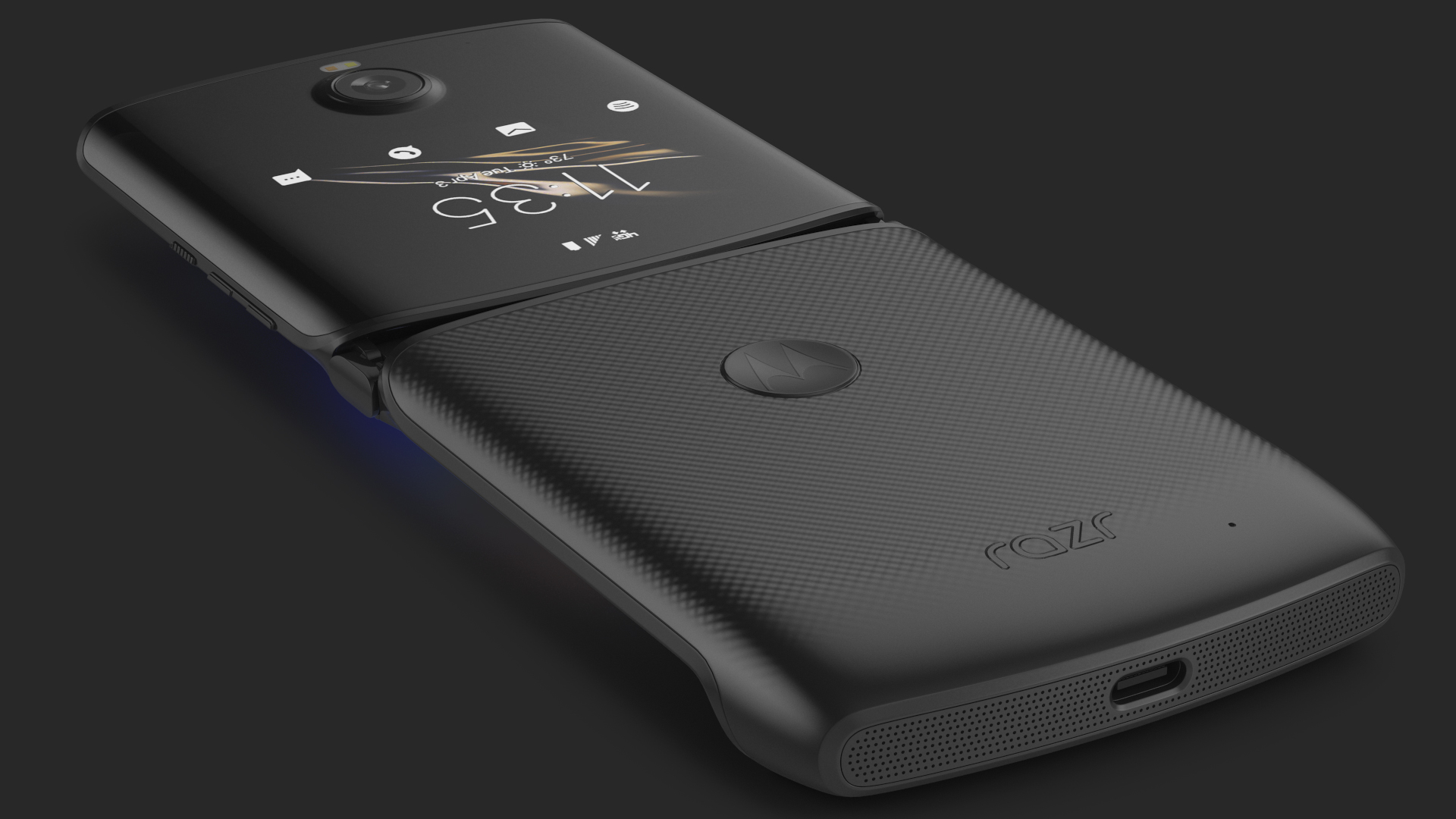 3D model Black Motorola Razr Flip Phone 2020