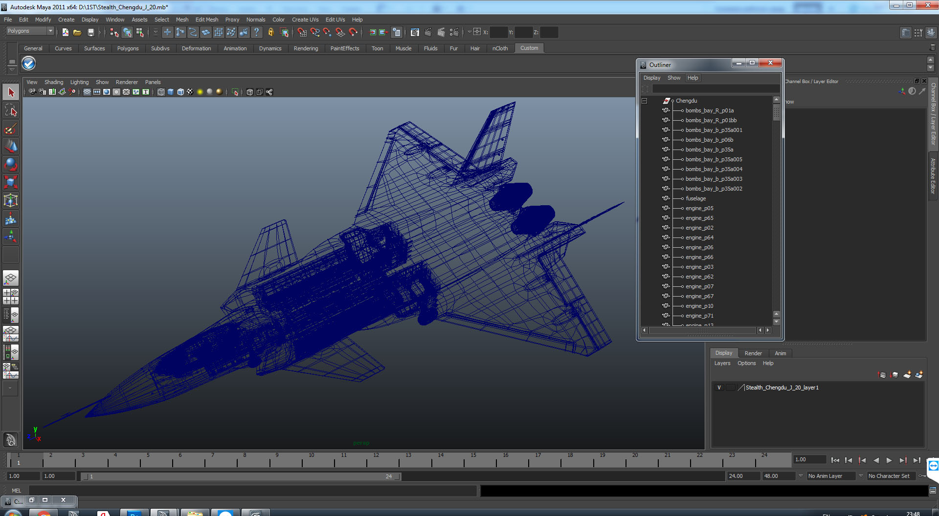 3D model Stealth Chengdu J 20