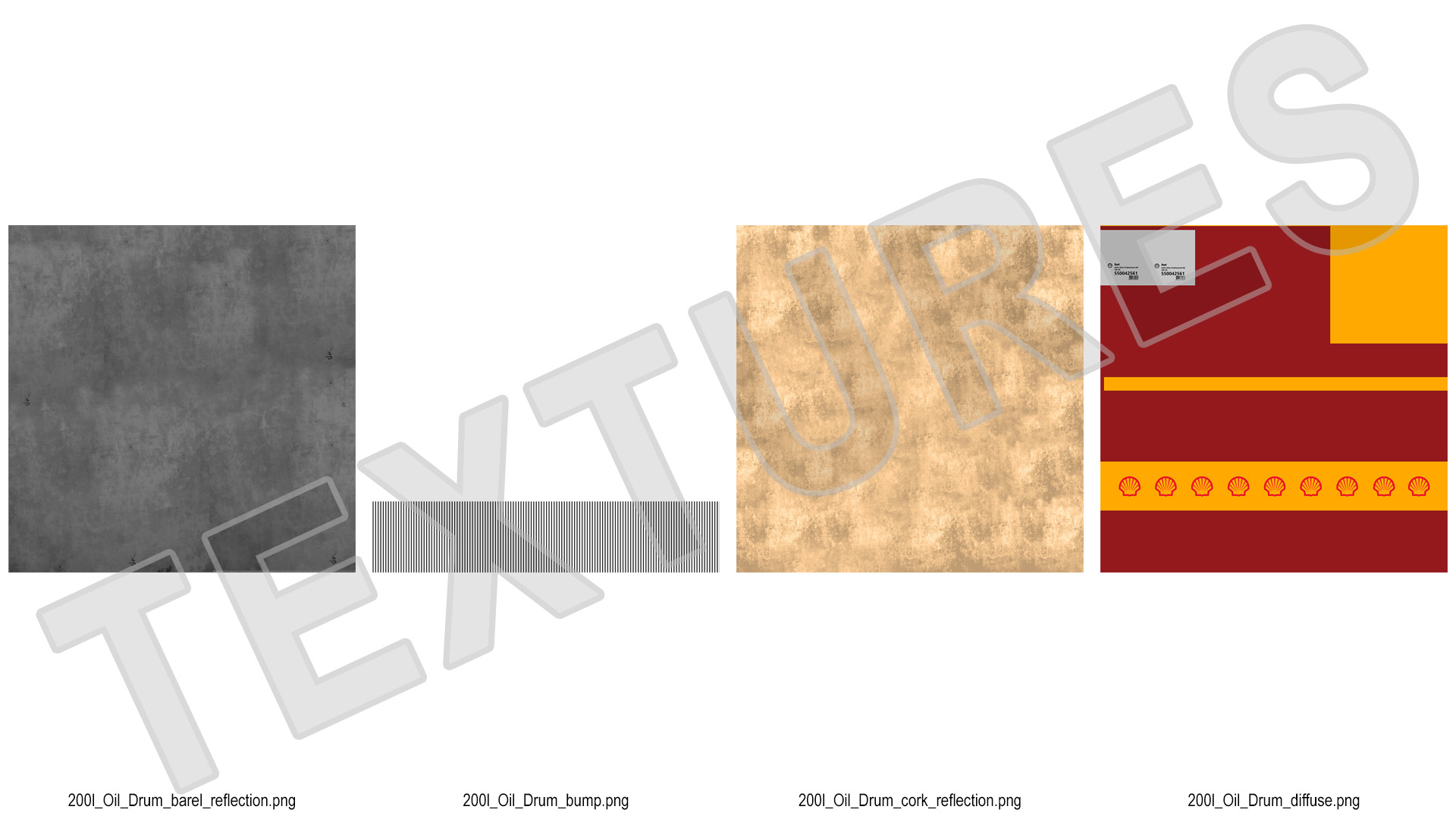 Shell Oil Drum 3D model