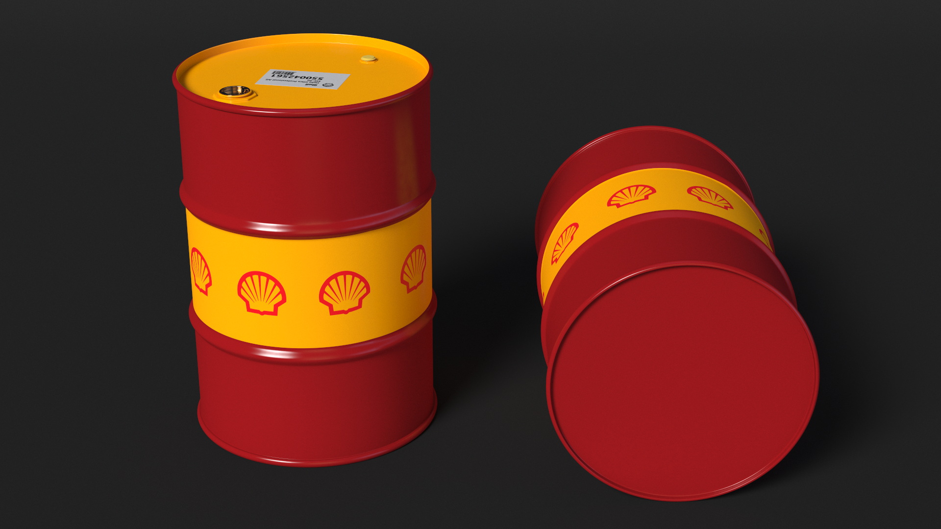 Shell Oil Drum 3D model